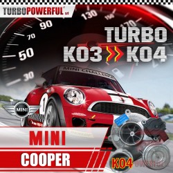Turbo elaborato da K03 a K04 Mini Cooper S/SX 250cv / 320cv