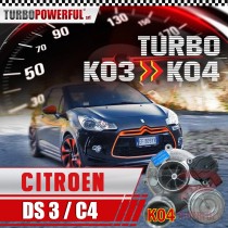 Turbo elaborato da K03 a K04 Citroen Ds3 / C4 250cv / 320cv