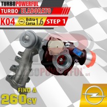 Turbo elaborato Update K04 Opel Astra / Corsa 1.6 STEP 1 260cv
