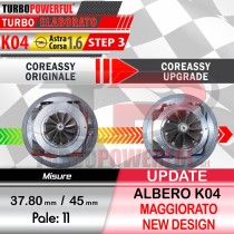 Turbo elaborato Update K04 Opel Astra / Corsa 1.6 STEP 3 310cv