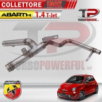 COLLETTORE INOX PER ABARTH 1.4 T-JET CON KIT DOWNPIPE E KIT TUBO ACQUA