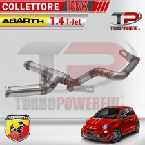 COLLETTORE INOX PER ABARTH 1.4 T-JET CON KIT DOWNPIPE E KIT TUBO ACQUA