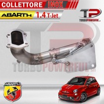 COLLETTORE INOX PER ABARTH 1.4 T-JET CON KIT DOWNPIPE E KIT TUBO ACQUA