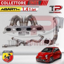 COLLETTORE INOX PER ABARTH 1.4 T-JET CON KIT DOWNPIPE E KIT TUBO ACQUA