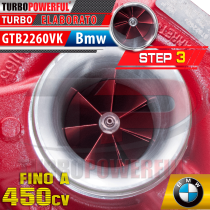Turbo elaborato GTB2260VK a Cuscinetti Bmw Step3 450cv