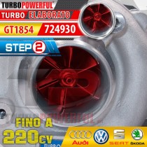 Update Turbo da GT1749 a GT1854 Volkswagen 724930 Step2 220cv