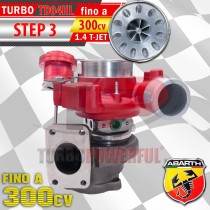 Turbo elaborato TD04HL Anti Surge STEP 3 per Abarth 1.4 T-Jet fino a 300CV