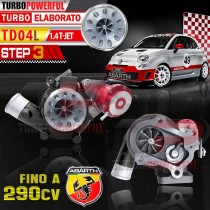 Turbo elaborato TD04L Anti Surge STEP 3 per Abarth 1.4 T-Jet fino a 290CV