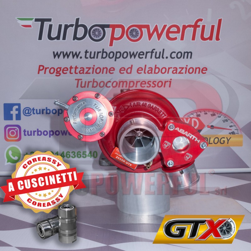 Turbo elaborato 1446 Garrett 2555R GTX 2°gen a cuscinetti Abarth 799502