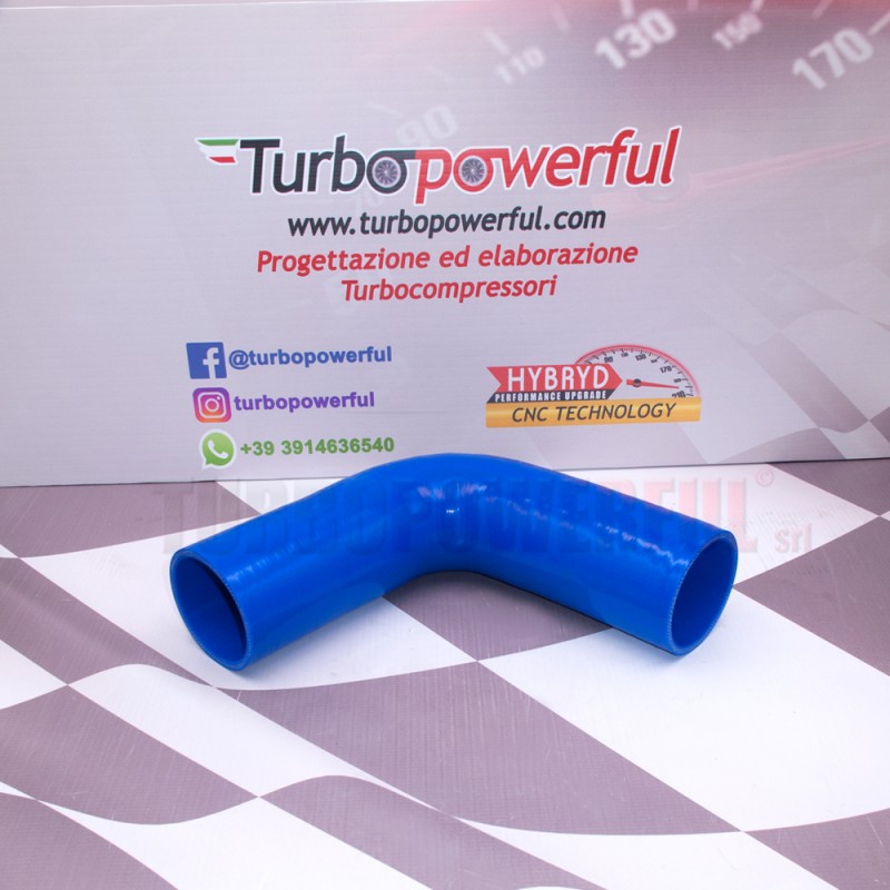 Curva in silicone 90° Ø 70mm - lunghezza 200mm