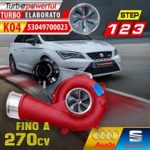 Turbo elaborato K04 Audi Seat 53049700023 step1 fino a 270cv