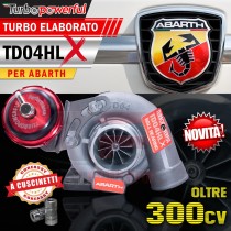 Turbo elaborato Abarth TD04HLX a cuscinetti oltre 300cv