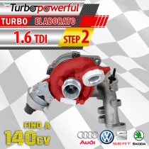 Turbo maggiorato Audi Seat Skoda Volkswagen 1.6 TDI step2 fino a 150cv