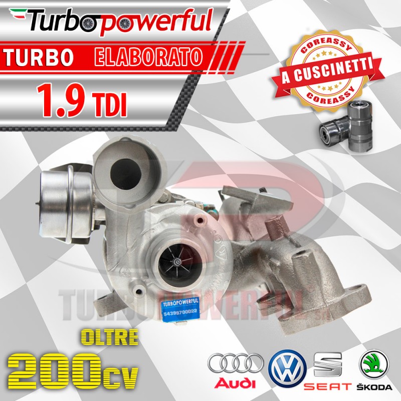 Turbo maggiorato a cuscinetti Audi Seat Skoda Volkswagen 1.9 TDI oltre 200cv 751851
