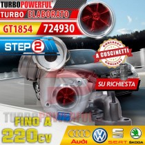 Update Turbo da GT1749 a GT1854 Volkswagen 724930 Step2 220cv