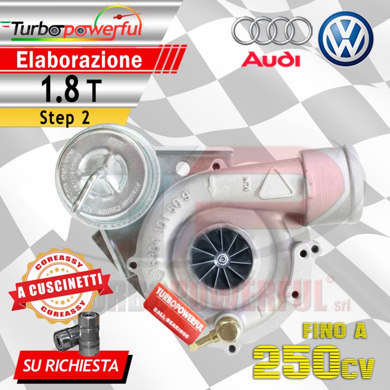 Turbo maggiorato 1.8T Audi Volkswagen 53039700005 Step2 fino a 250cv