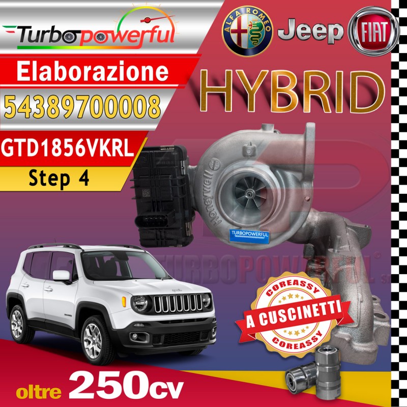 Turbo maggiorato GTD1856VRKL HyBrId Alfa Jeep oltre 250cv 54389700008