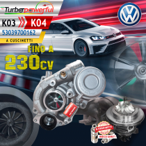 Turbina elaborata a cuscinetti da K03 a K04 fino a 230cv Volkswagen