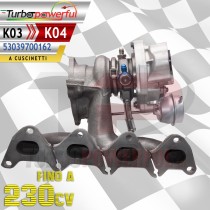 Turbina elaborata a cuscinetti da K03 a K04 fino a 230cv Volkswagen