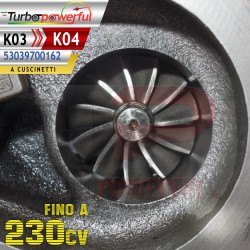 Turbina elaborata a cuscinetti da K03 a K04 fino a 230cv Volkswagen