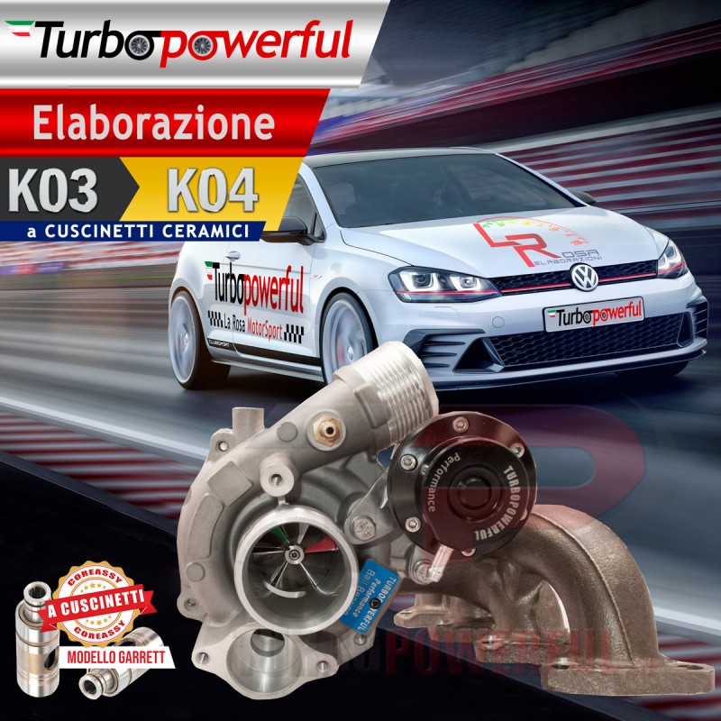 Elaborazione Turbo da K03 a K04 a cuscinetti Volkswagen 53039700162