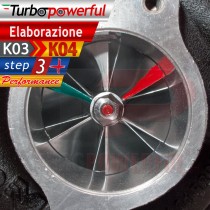 Turbo elaborato da K03 a K04 STEP 3 + 320cv Opel Astra / Corsa