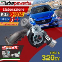Turbo elaborato da K03 a K04 STEP 3 + 320cv Opel Astra / Corsa