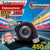 Elaborazione Turbo GTX 2860 Gen 2 a cuscinetti - fino a 450cv
