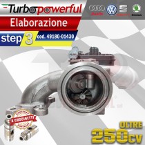 Turbina elaborata a cuscinetti step 3 49180-01430 Audi Seat Skoda Volkswagen oltre 250cv
