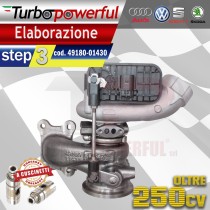 Turbina elaborata a cuscinetti step 3 49180-01430 Audi Seat Skoda Volkswagen oltre 250cv