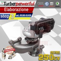 Turbina elaborata a cuscinetti step 3 49180-01430 Audi Seat Skoda Volkswagen oltre 250cv