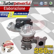 Turbina elaborata a cuscinetti step 3 49180-01430 Audi Seat Skoda Volkswagen oltre 250cv