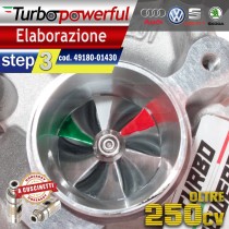 Turbina elaborata a cuscinetti step 3 49180-01430 Audi Seat Skoda Volkswagen oltre 250cv