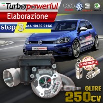 Turbina elaborata a cuscinetti step 3 49180-01430 Audi Seat Skoda Volkswagen oltre 250cv