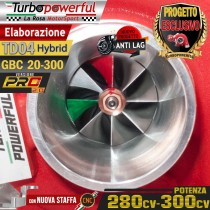 Elaborazione Hybrid TD04 GBC 20-300 - PRO 2.0- Abarth  280-300cv con nuova staffa