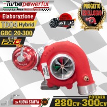 Elaborazione Hybrid TD04 GBC 20-300 - PRO 2.0- Abarth  280-300cv con nuova staffa