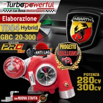 Elaborazione Hybrid TD04 GBC 20-300 - PRO 2.0- Abarth  280-300cv con nuova staffa