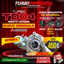 Turbo nuovo originale Mitsubishi TD04 con girante in avional
