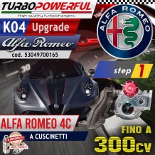 Upgrade turbo K04 Alfa Romeo 4c 53049700165 - fino a 350cv