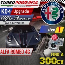 Upgrade turbo K04 Alfa Romeo 4c 53049700165 - fino a 350cv