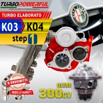Turbo elaborato a cuscinetti da K03 a K04 Alfa Lancia fino ad oltre 400cv