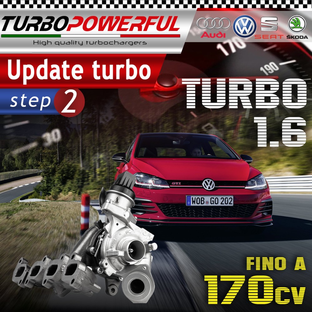 Turbo elaborato  Audi Seat Skoda Volkswagen 1.6 54399700086 fino a 170cv