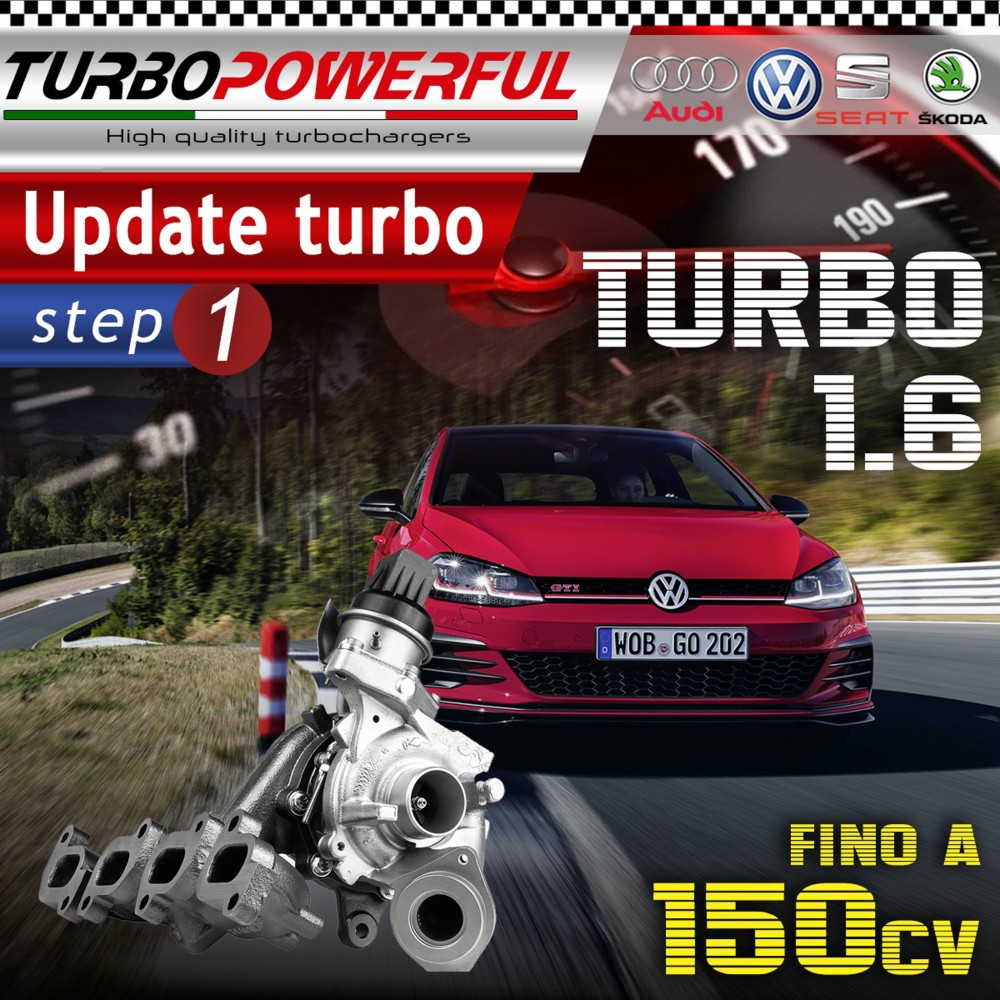 Turbo elaborato  Audi Seat Skoda Volkswagen 1.6 54399700086 fino a 170cv