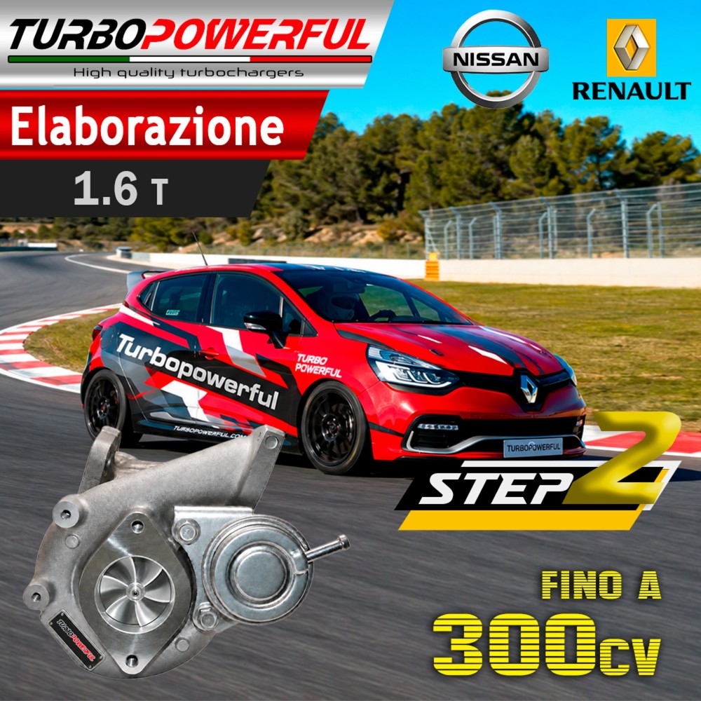 Turbo maggiorato Nissan Renault 1.6T 49335-00911 fino a 300cv